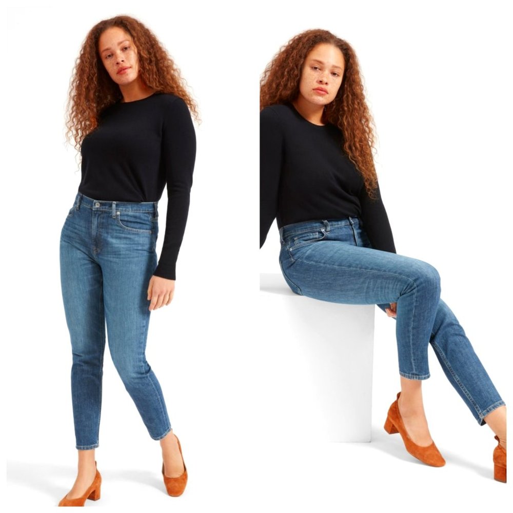 EVERLANE Ankle Blue High Rise Skinny Jeans
